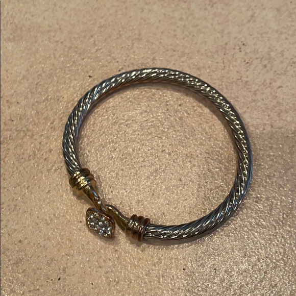 David Yurman inspired Silver Crystal Bracelet - Picture 3 of 3
